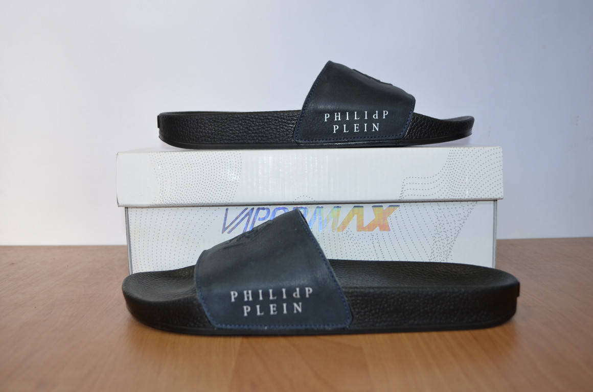 

Шлепанцы мужские Philip Plein.Кожаные шлепанцы Филип плейн.