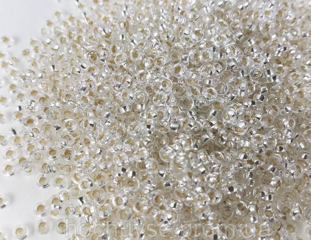 

Spacer Beads MIYUKI 2,2 х 1 мм SPR 0001 Crystal Silver Lined