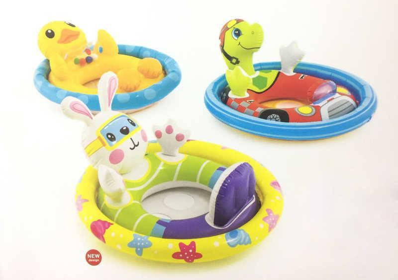 

Круг детский надувной "Животные" Intex (59570) герои мультфильма: черепаха, уточка, зайчик