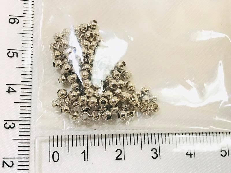 

Шарики 3мм 100 шт цвет сталь (гиппоаллергенный сплав)