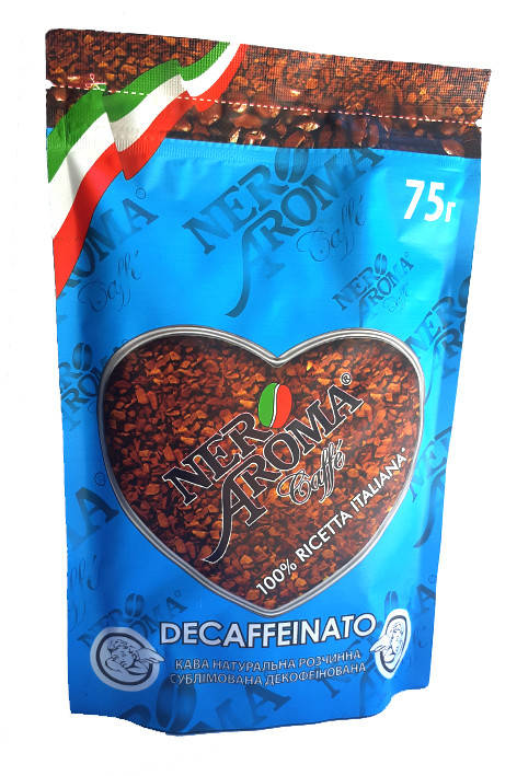 

Кава розчинна Nero Aroma Decaffeinato без кофеїну 75 г (52123)