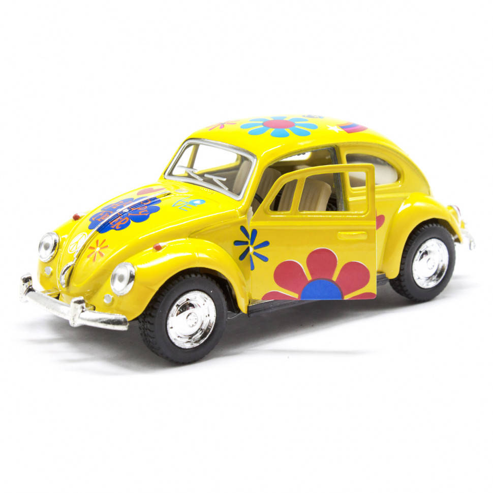 

Машинка Volkswagen Beetle 1962 Classic Kinsmart KT5057WF инерционная 1:32 Желтый