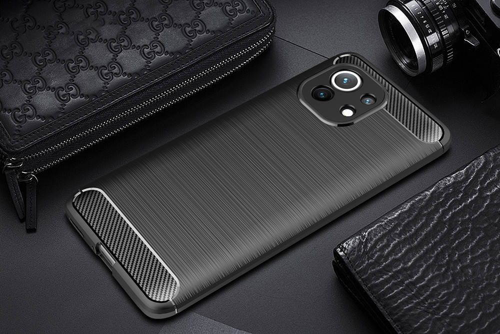 

TPU чехол накладка Urban для Xiaomi Mi 11 Lite (3 цвета) черный