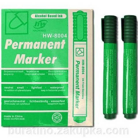 

Маркер зеленый Permanent 8004 (12) (224), Зелёный