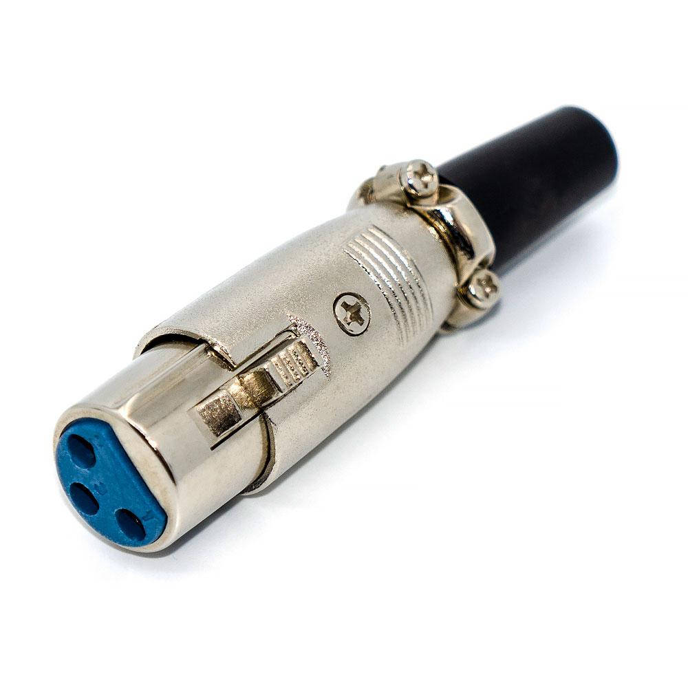 

Разъём аудио XLR, гнездо CANON 3pin, тип 1, корпус металлический