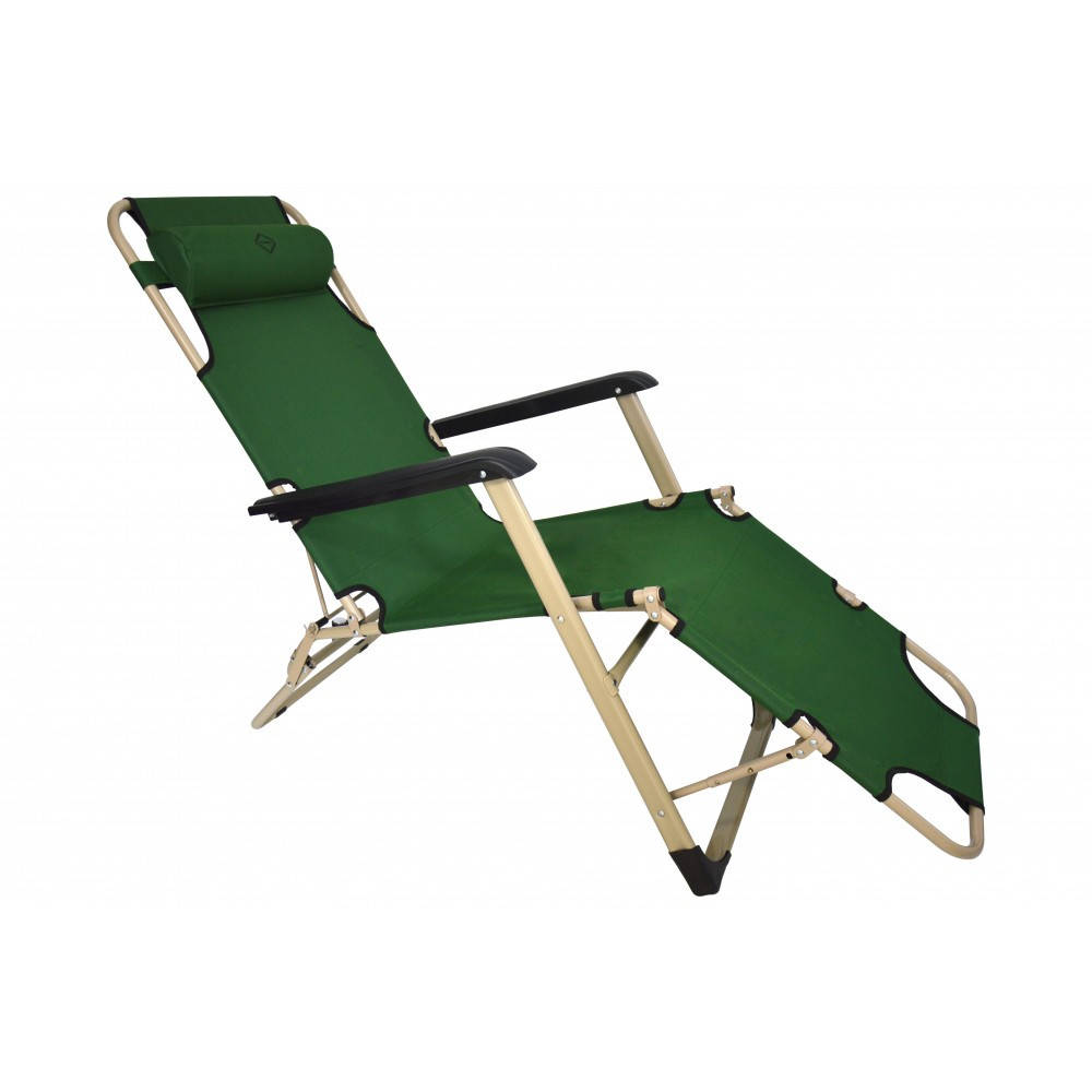 

Шезлонг лежак Bonro 180 см темно-зеленый