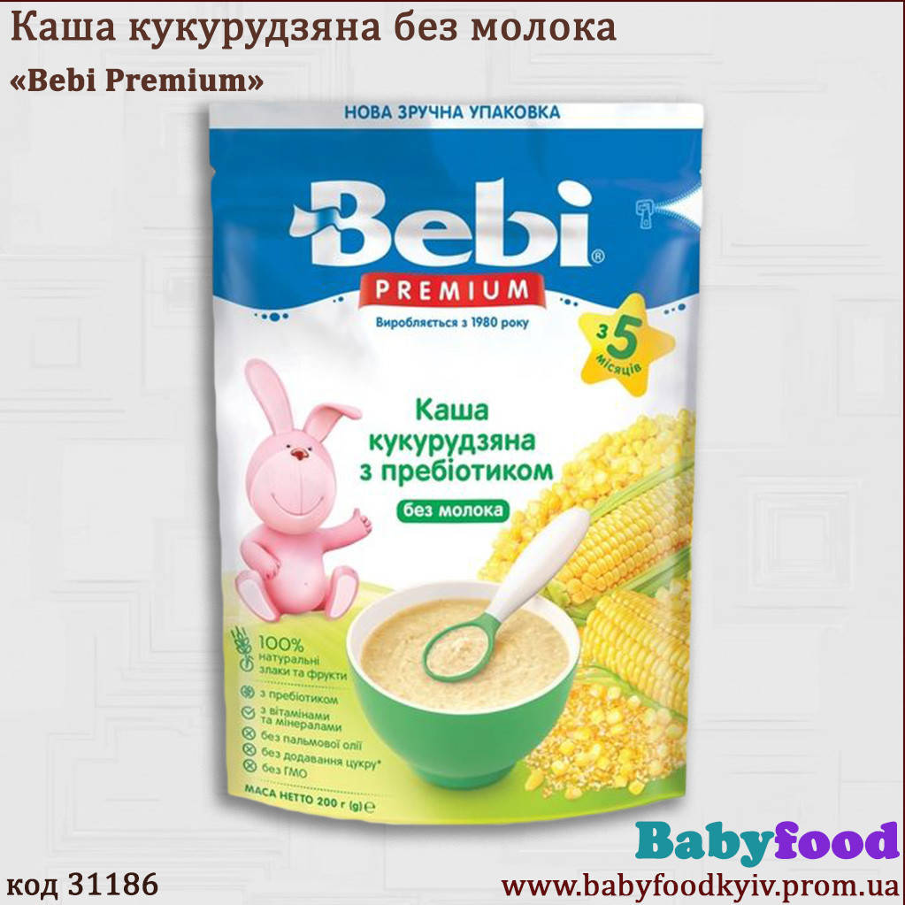 

Безмолочна каша Bebi Premium Кукурузная с пребиотиком, 200 г