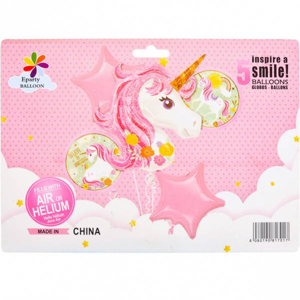 

Набор шариков фольгированных "Единорог"