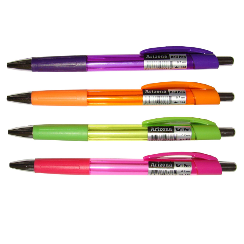 

Ручка кулькова NORMA автоматична 0,7мм синя корпус мікс кольорів ARIZONA