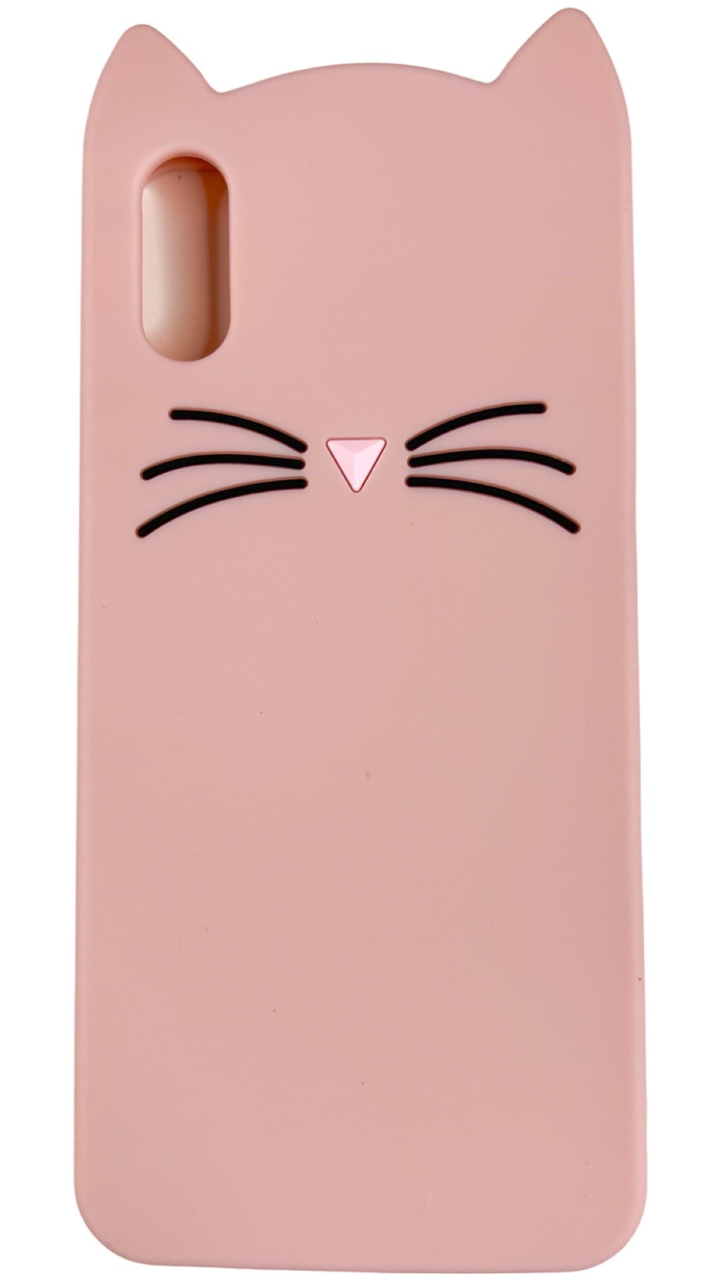 

Резиновый 3D чехол для Xiaomi Redmi 9A (на сяоми редми 9а) Усики розовый, Разные цвета