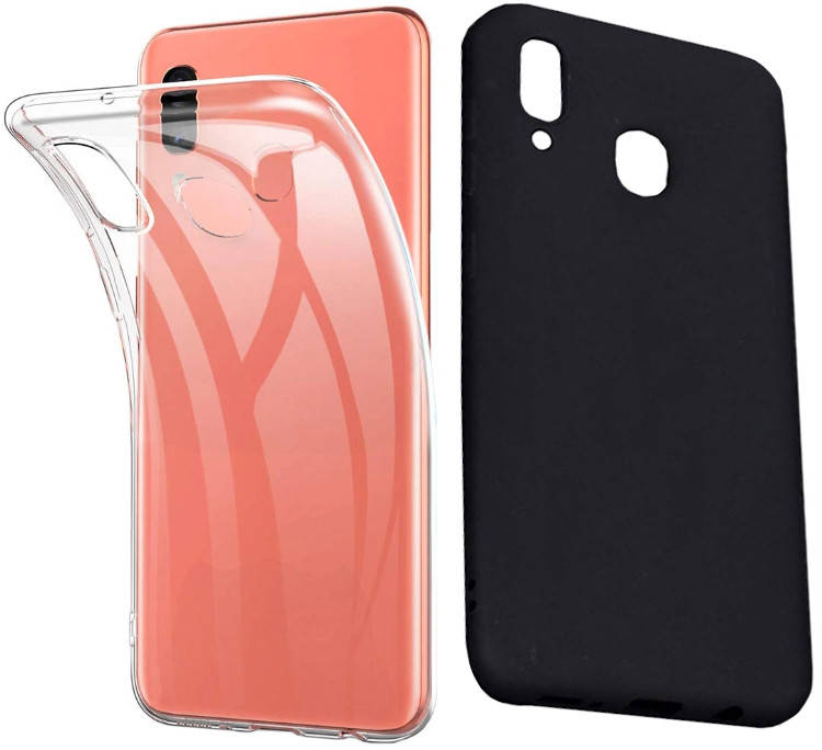

Набор Чехлов Black Clear Samsung Galaxy A20 A205 (Самсунг Галакси А20), Черный