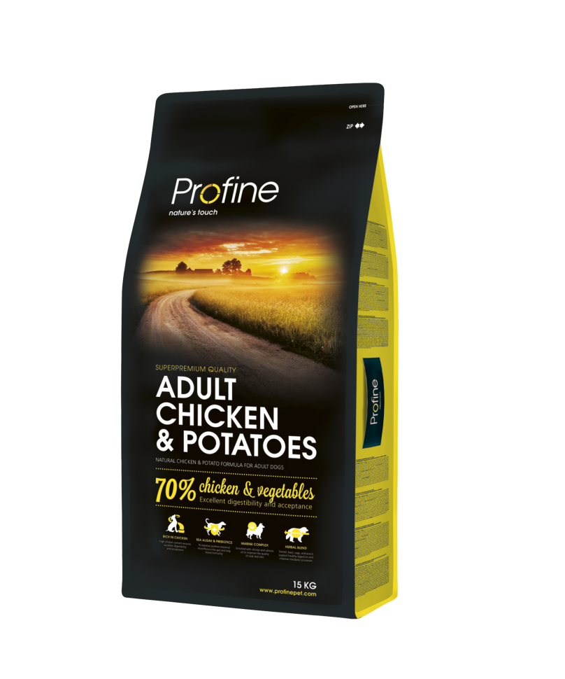 

Сухой корм Profine Dog Adult Chicken & Potatoes (для взрослых собак, курица) 15 кг