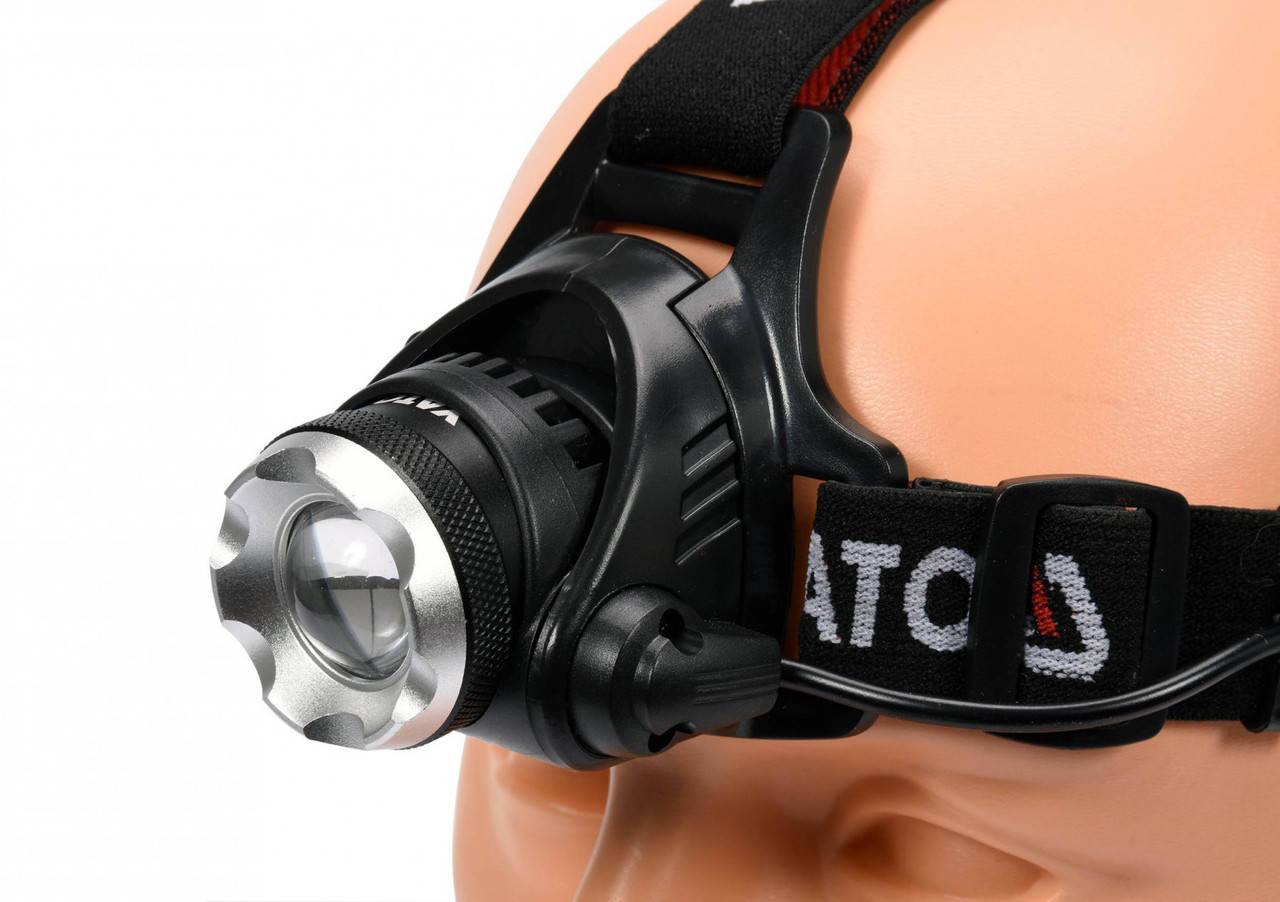 

Ліхтар світлодіодний YATO XM-L2 CREE на чоло 3 режими Р=10 Вт Ф=450 lm живлення-4хАА YT-08591