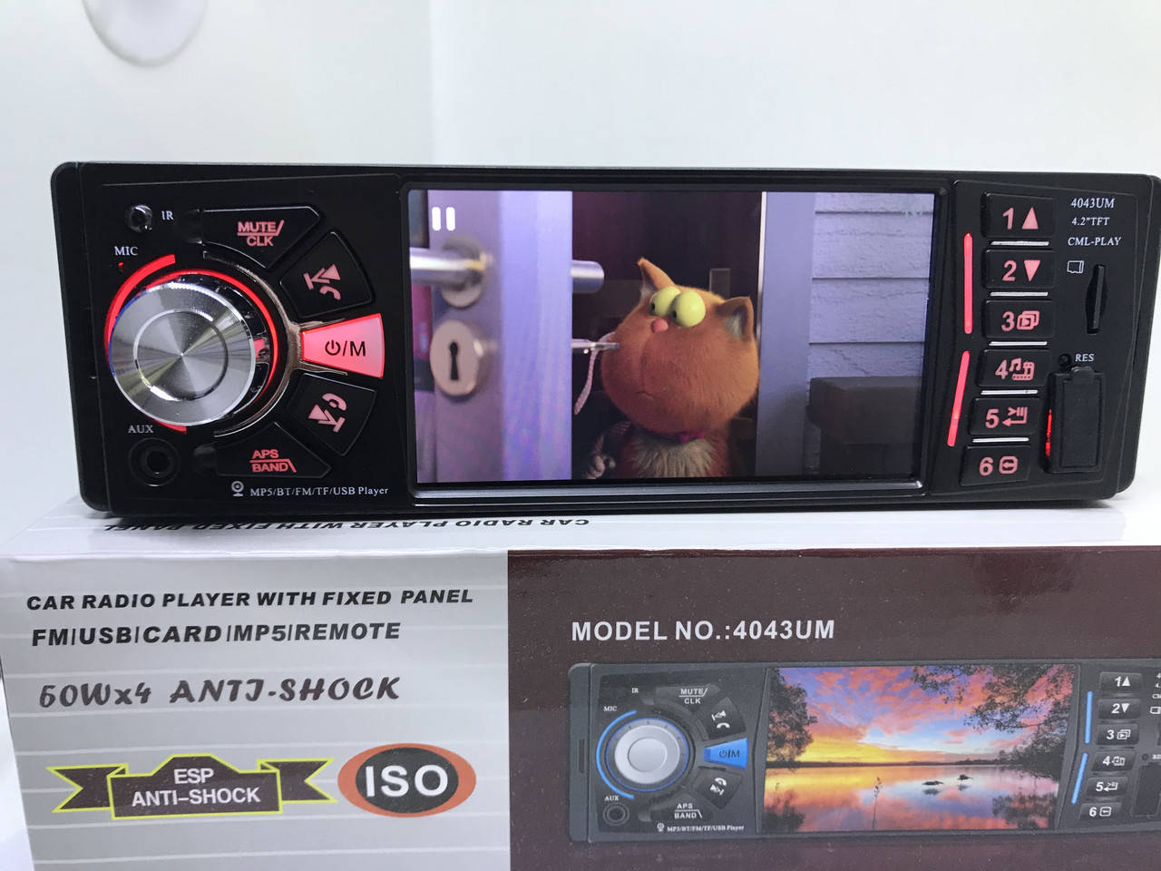 

Автомагнитола Pioneer 4043 Видео-экран 4,1"Bluetooth.USB.SD.AUX.4x60W
