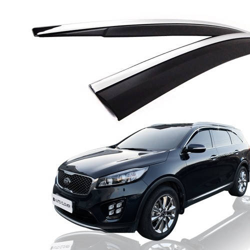 

Дефлекторы окон (ветровики) KIA Sorento 2014-2019 С хром молдингом (Autoclover D944)