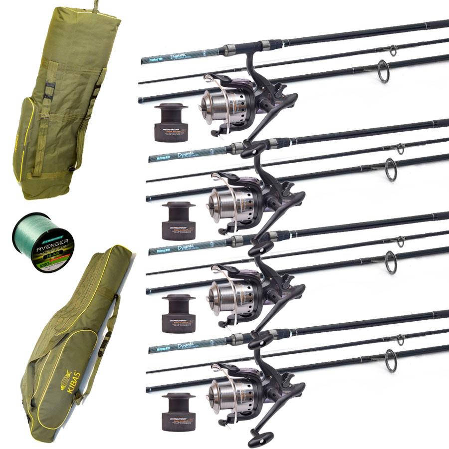 

Готовый Набор На Карпа на 4 дальнобойных удилища + Катушки с бейтранером Flagman + Чехол-рюкзак на 4 спиннинга