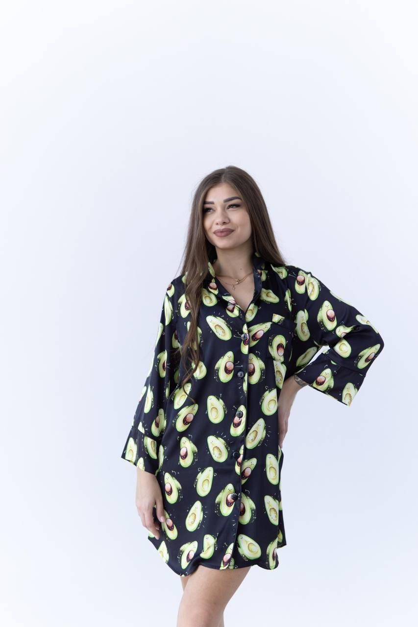 

Нічна сорочка шовк авокадо