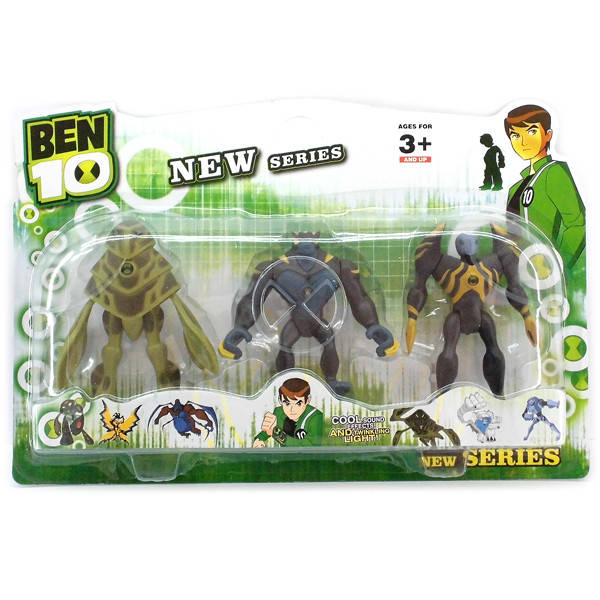 

Ben ten Бен Тен 3 светящиеся фигурки 5 серии - Амфибия+Робот+ Гумангозавр