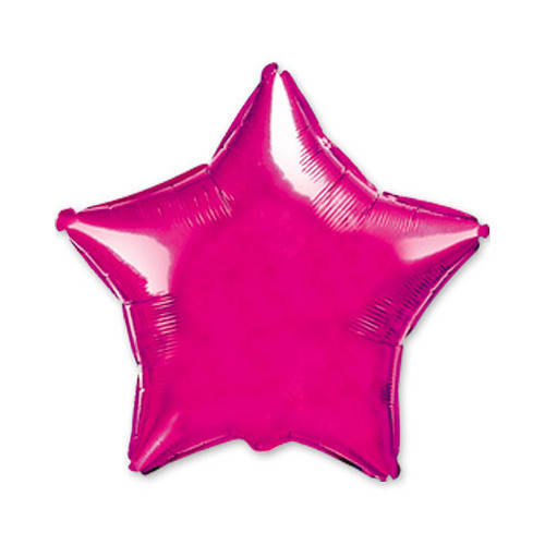 

Звезда фольгированная металлик 9"-10" (22-25см).-надув воздухом Китай - Малиновый сатин