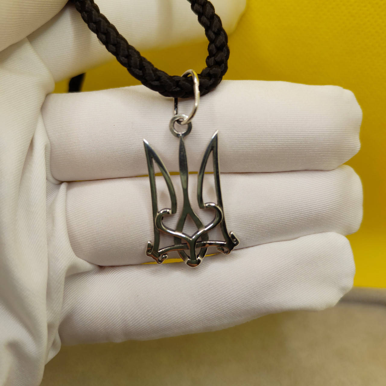 

Тризуб из серебра 925* большой Тризубец Символ Украины | Подвес кулон Герб Украины