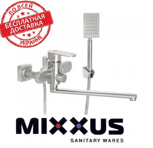

Смеситель для ванны из нержавейки Mixxus Ava 006 euro, Металлик
