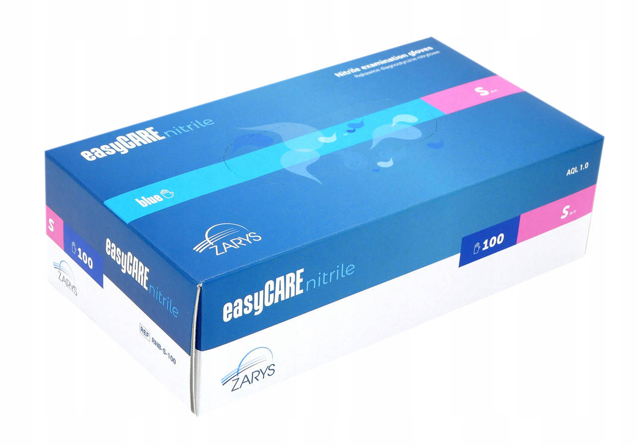 

Перчатки easyCARE Blue, нитриловые, плотные, размер , EaseCARE Nitrile Examenation Gloves (100 шт, Голубой