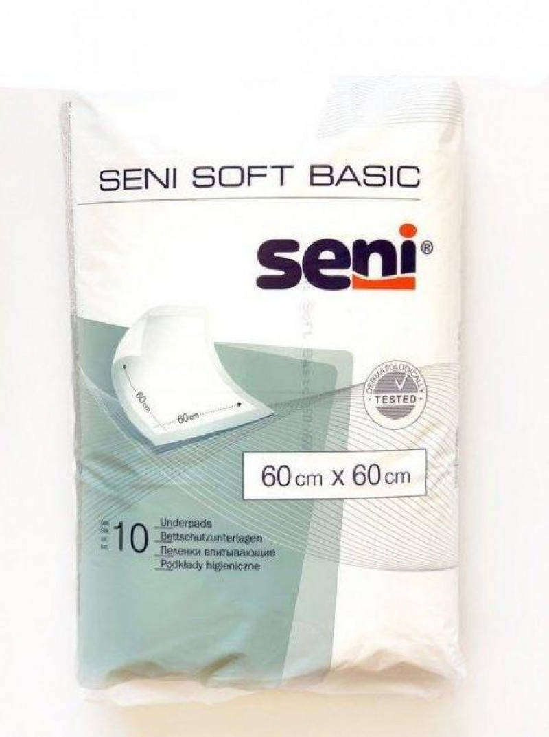 

Пеленки одноразовые 60 х 60 см (10 шт.) Seni Soft