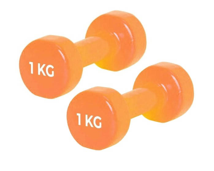 

Гантели виниловые 2х1кг. PowerPlay 4125 оранжевые, Оранжевый