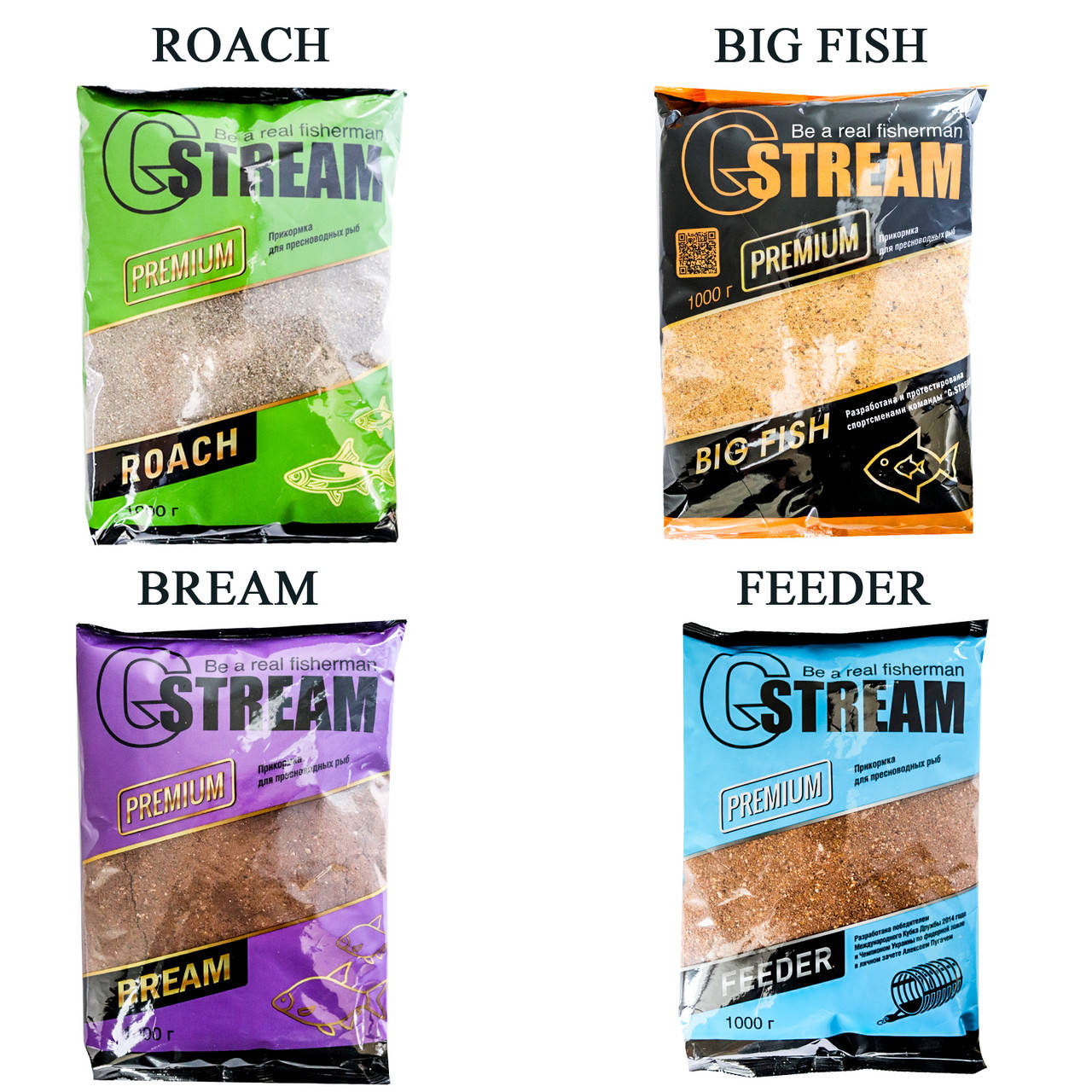 

Прикормка G.STREAM 1кг PREMIUM ROACH