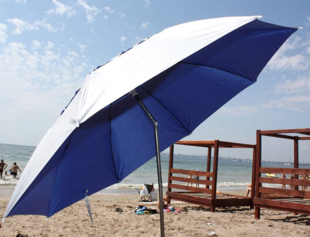 

Универсальный компактный зонт для Пляжа и Рыбалки !, Синий