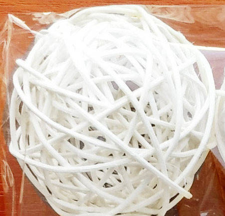 Шар из ротанга 3 см белый