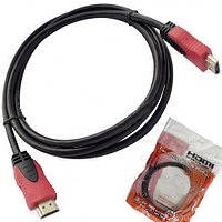 

Шнур HDMI (шт.- шт.) Vers.-1,4, gold, фильтр+ сетка, 1,5, чёрно-красн, Красный
