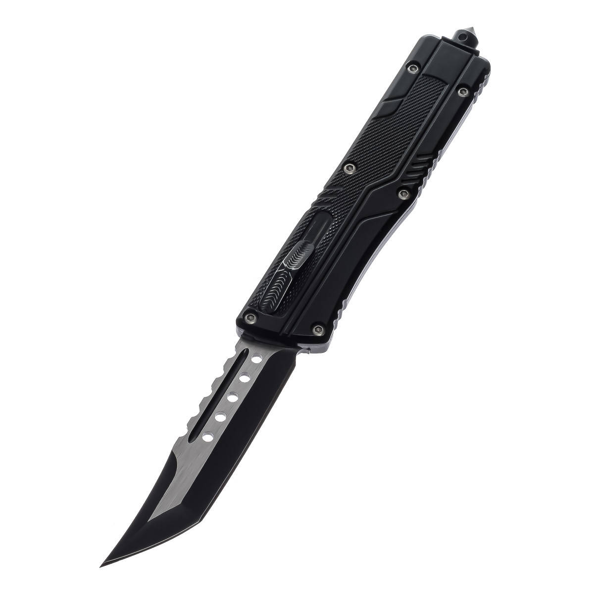 

Нож выкидной фронтальный MicroTech SH664 / 22см / 13см, Черный