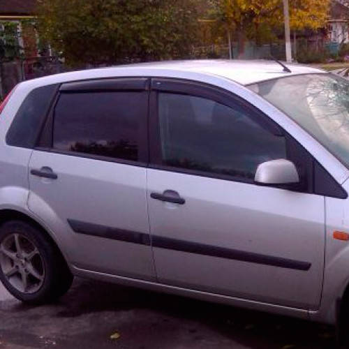 

Дефлекторы окон ветровики Форд Фиеста 6 Ford Fiesta VI 02-08 КТ (Накладные)