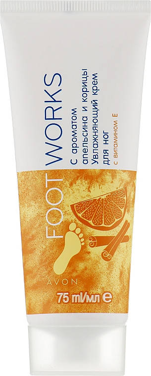

Увлажняющий крем для ног "Апельсин корица" Avon Foot Works 75 мл