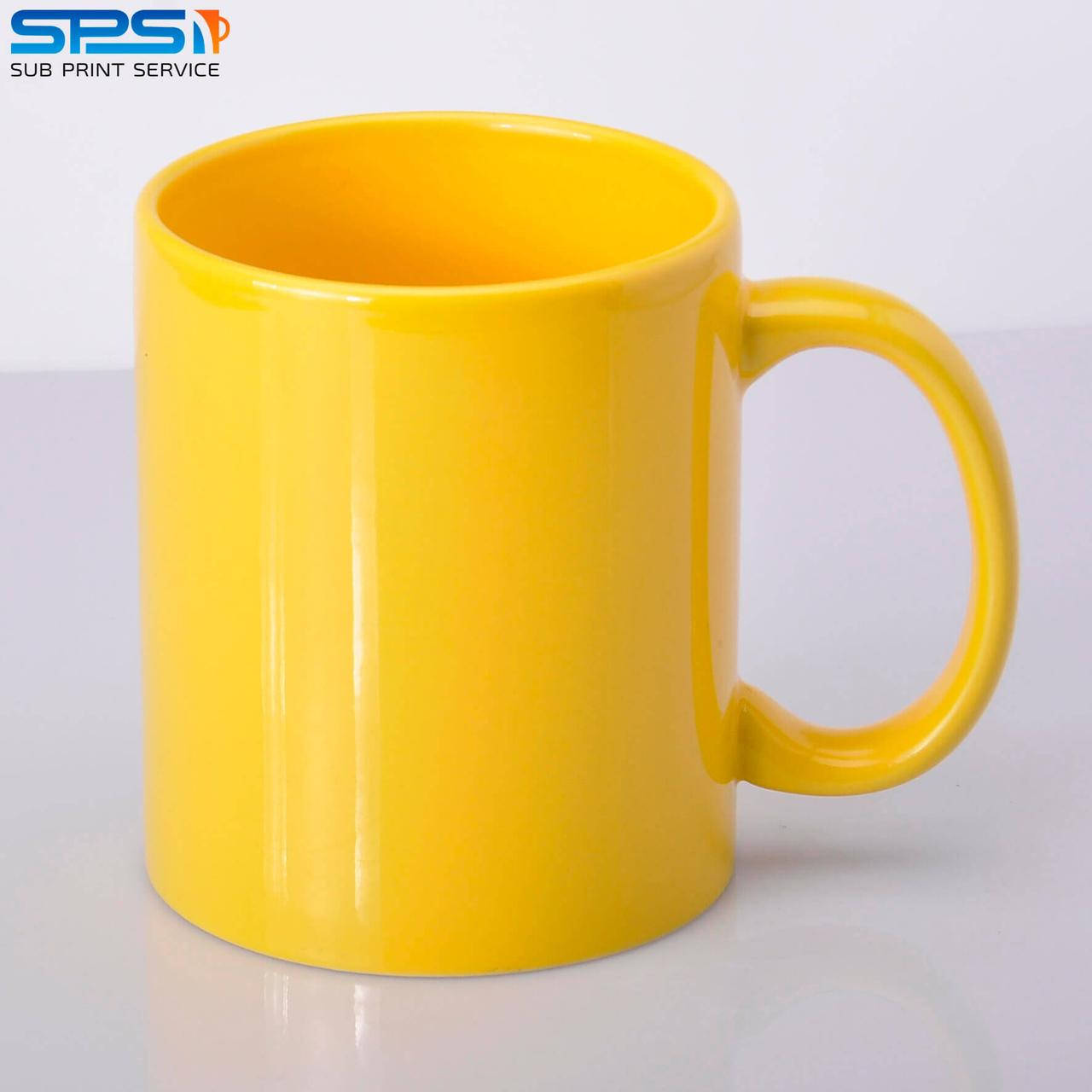 

Чашка для сублимации желтая FULL COLOR 330мл