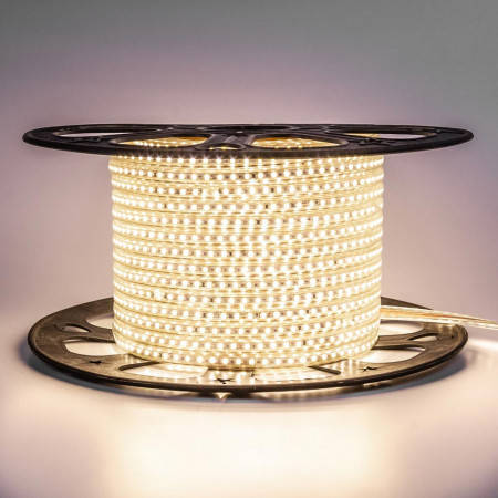 

Світлодіодна стрічка біла тепла 220V герметична AVT smd2835 120LED/м 4Вт/м IP65