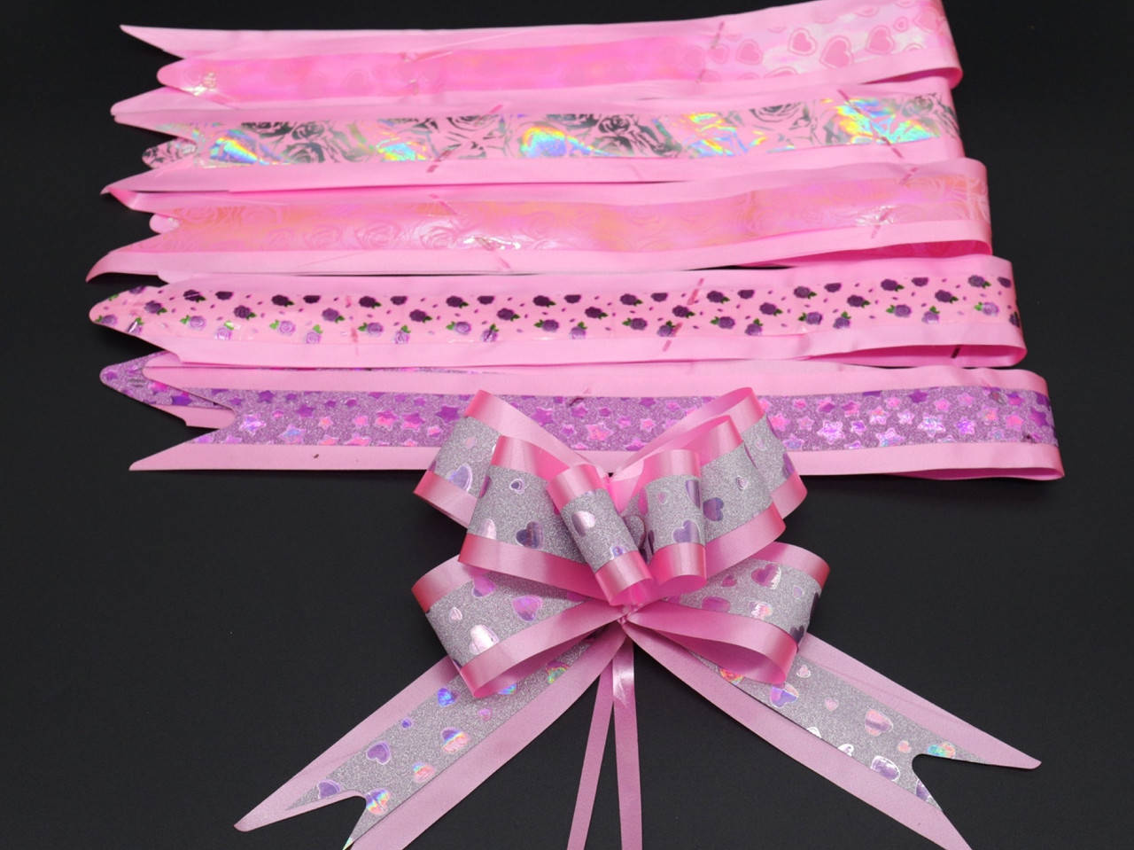 

Подарочные банты на затяжках. Цвет светло-розовый. 7х13 см