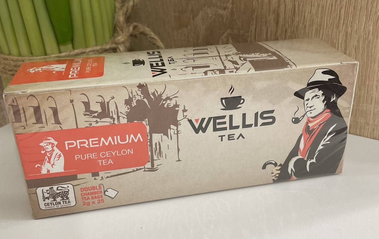 

Чай Wellis чёрный premium 25 пакетов цейлонский Веллис чисто чёрный премиум
