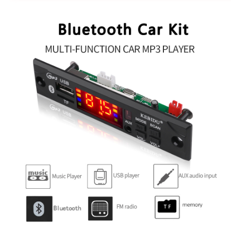 

MP3-плеер USB/SD/FM/Bluetooth с пультом, 12В, M517-V2