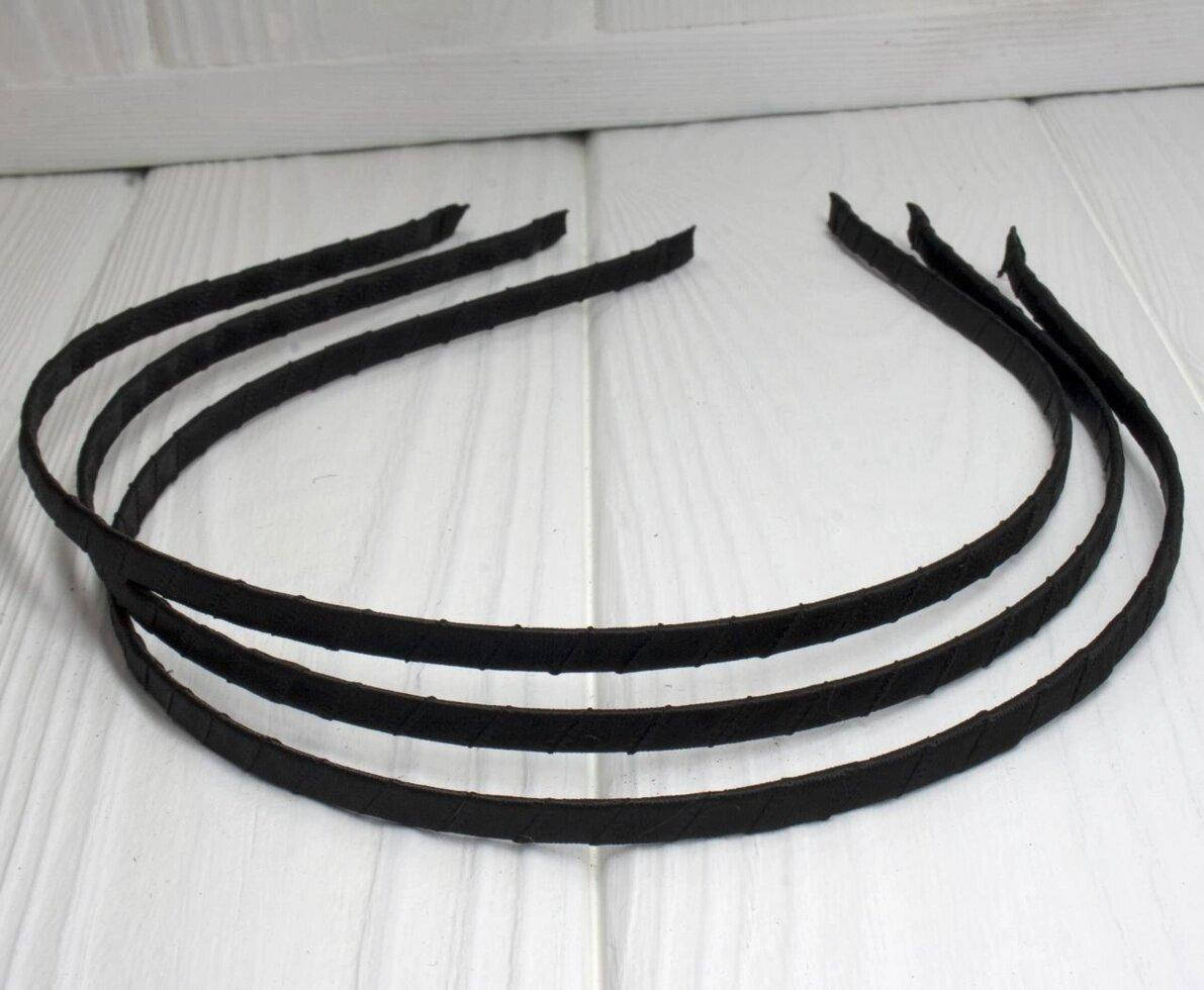 

Обруч для волос обмотанный атласной лентой (ширина 5мм). Цвет - черный (сп7нг-9444)