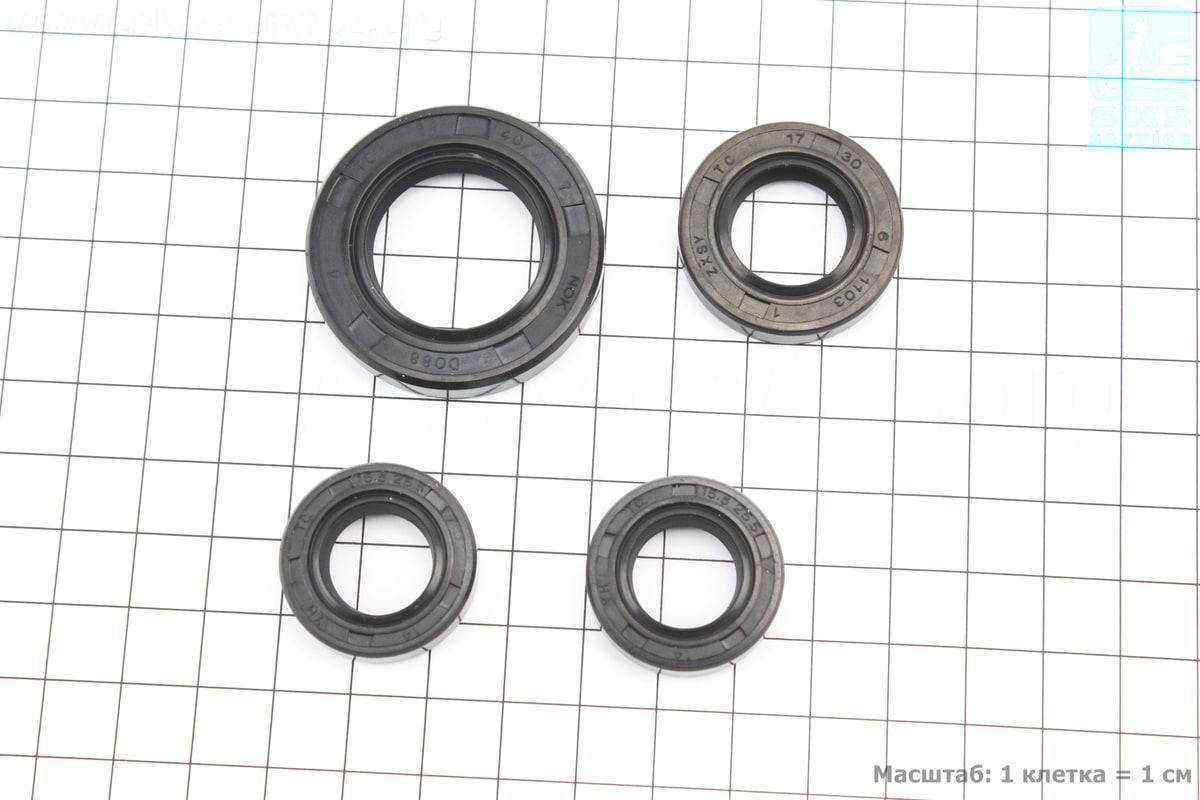 

Сальник двигателя к-кт Honda Tact 50 к-кт 4шт (24*40*7; 17*30*5; 15,5*25,5*7-2шт)
