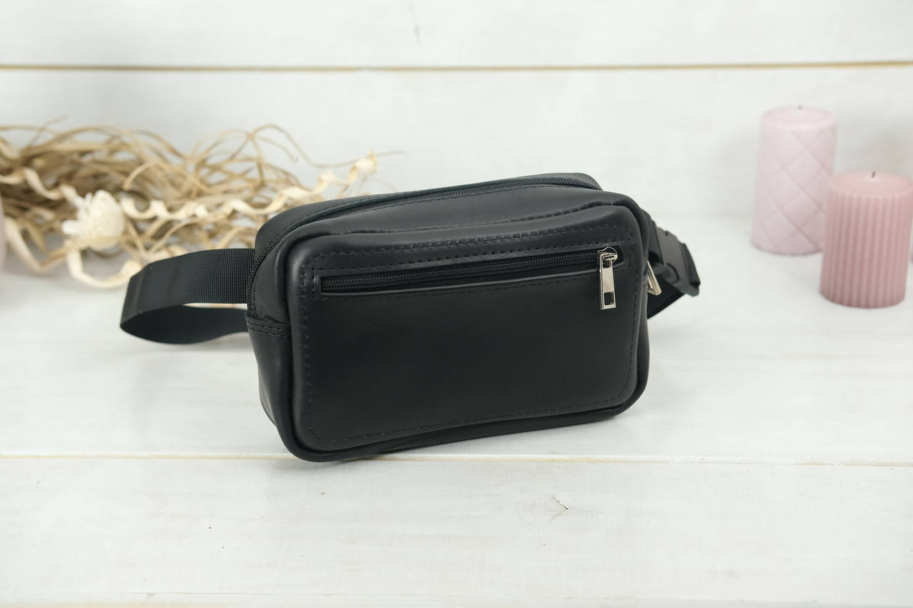 

Кожаная сумка Модель №59, натуральная кожа итальянский Краст, цвет Черный, Бордовый