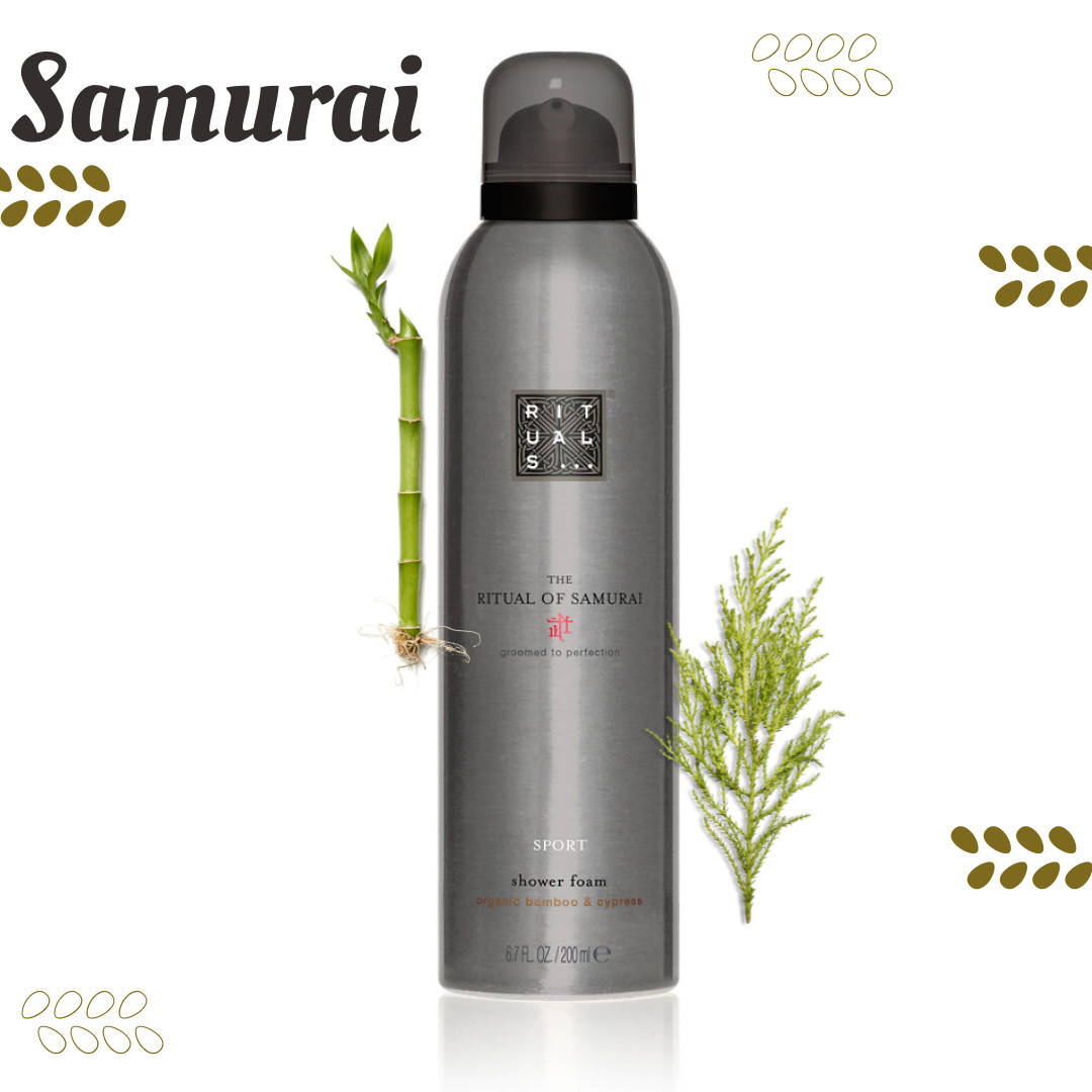 

Rituals. Гель для душа "Samurai", Sport - Foaming Shower Gel (светло серый). 200 мл. Производство Нидерланды