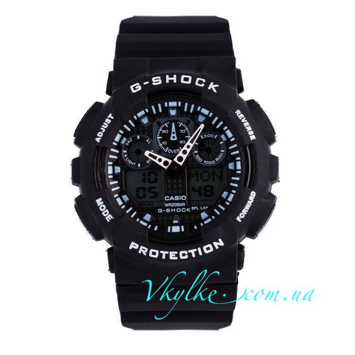 

Часы Casio G-Shock GA-100 черные с белым