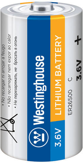 

Литиевая батарейка Westinghouse Li-SoCL2 3,6V C/ ER26500 9000mAh