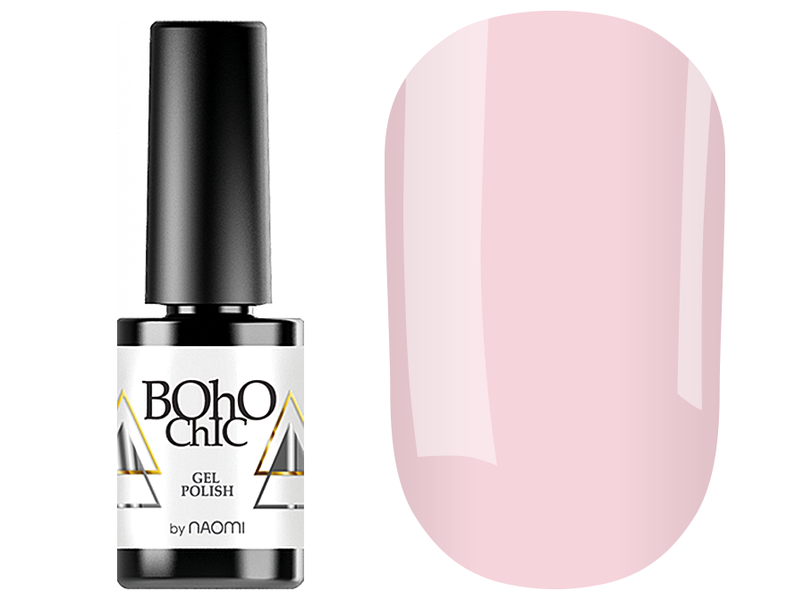 

Гель-лак Naomi Boho Chic ВС 6 мл рожевий ніжний тон 102