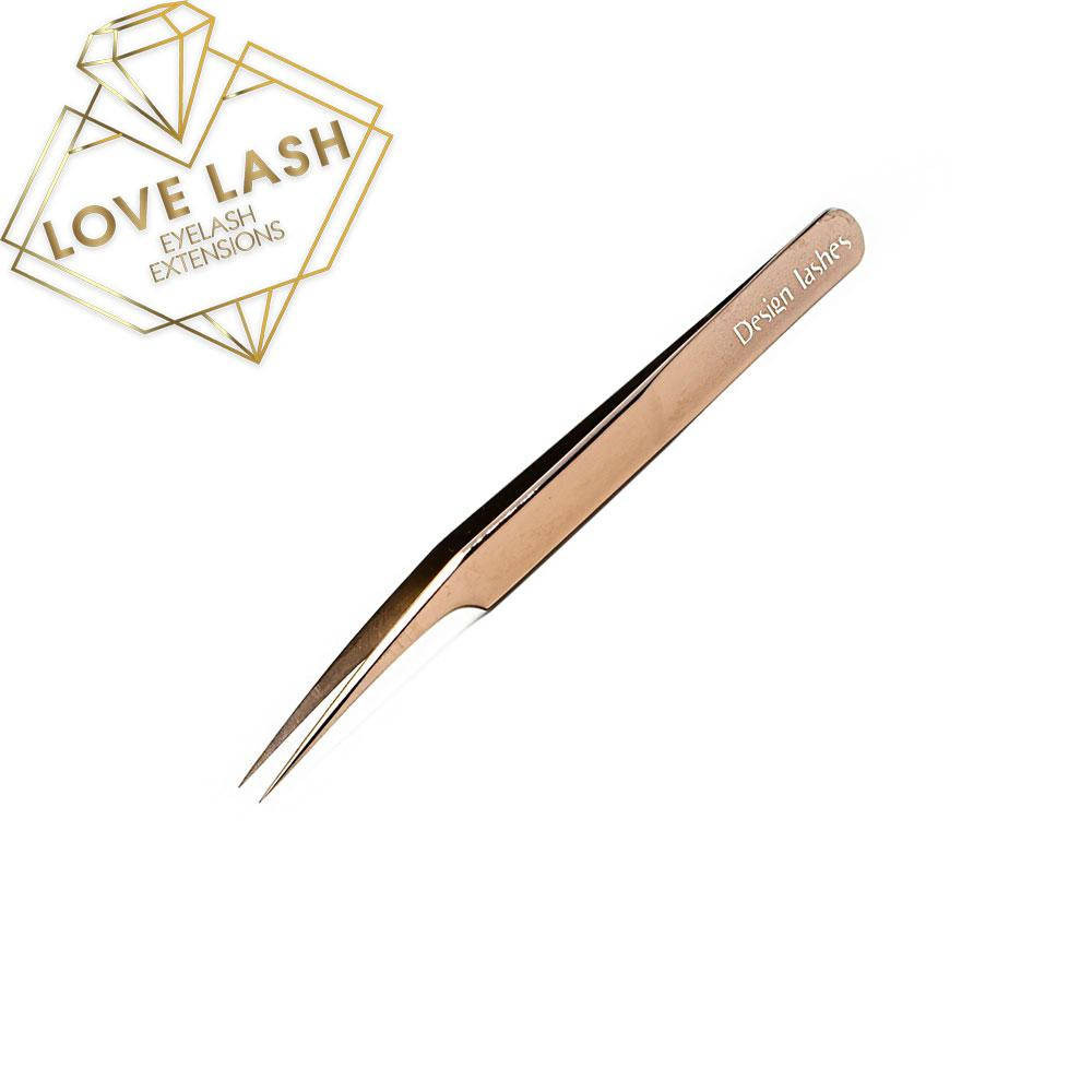 

Пинцет Design-Lashes прямой (rose gold)