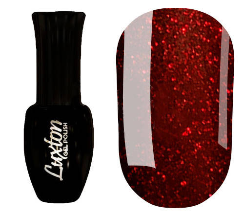 

Гель-лак Luxton № 002 (темно-красный с красными блестками), 10 мл