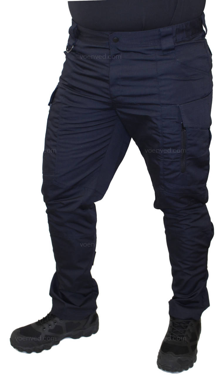 

Брюки / Штаны тактические Ultimate Rip-stop Navy Blue с липучками, Синий